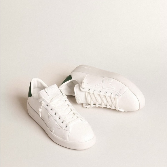 Golden Goose Women's Pure Star Sneaker White Green NWT - Picture 2 of 12